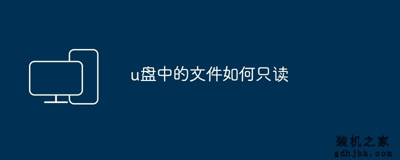 u盘中的文件如何只读