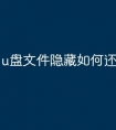 u盘文件隐藏如何还原
