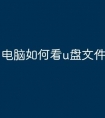 电脑如何看u盘文件