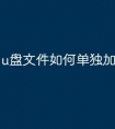 u盘文件如何单独加密码