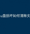 u盘损坏如何清除文件