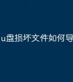 u盘损坏文件如何导出