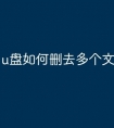 u盘如何删去多个文件