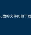 u盘的文件如何下载